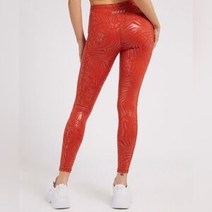 Red Deborah Active Leggings NWOT